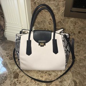 ALDO Black & Cream Snakeskin Purse